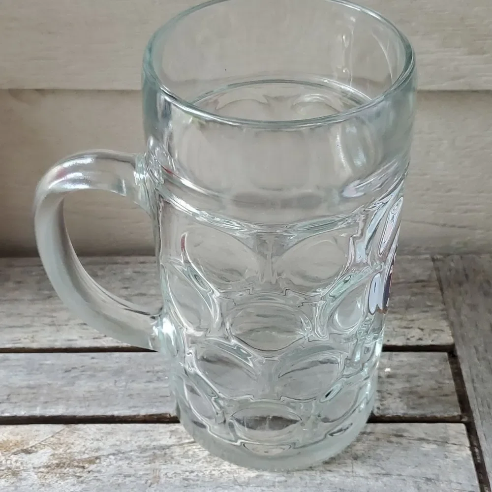 Paulaner Munchen Austria Dimple Beer Stein 1L Glass Mug